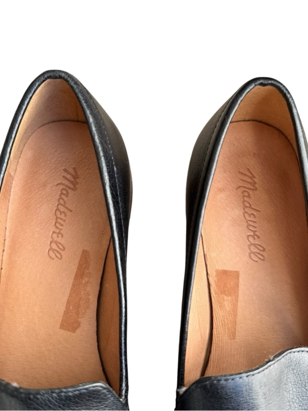 Madewell - Black Leather Slip On Loafers Sz 8 - Picture 5 of 11
